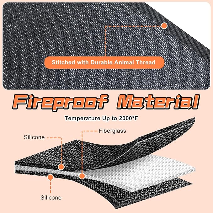 Hearth Rugs Fireproof, Fireplace Rug, Fireplace Mat, Fireplace Rugs Fire - Image 6