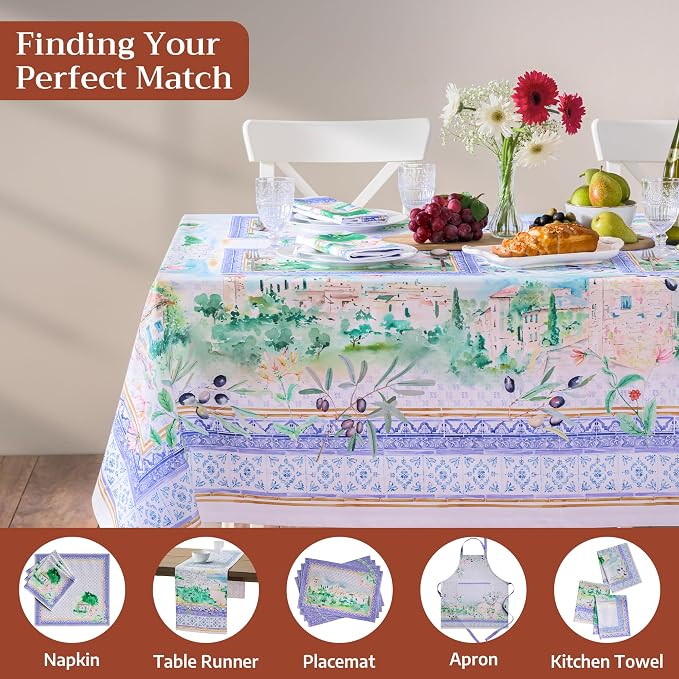 Maison d' Hermine Premium Table Cloth Rectangle Table 100% Combed Cotton 140 x - Image 7