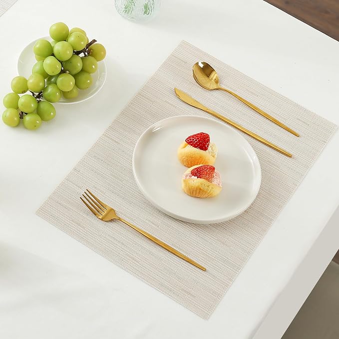 Leetaltree Pale Beige Placemats Set of 6 - Image 8