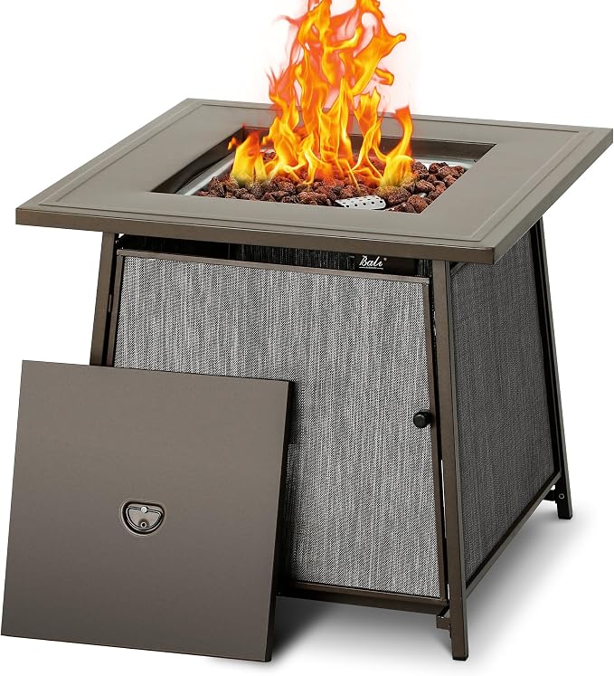 BALI OUTDOORS 50, 000 BTU Propane Fire Pit Outdoor, 28 inch Propane Fire Pit by BaliOutdoors