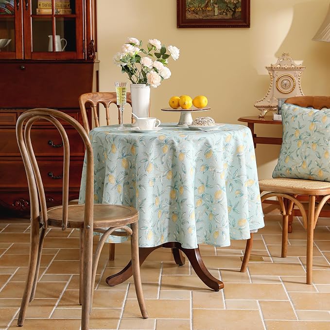 patdrea Designer Linen Vintage Green Tablecloth - Image 8
