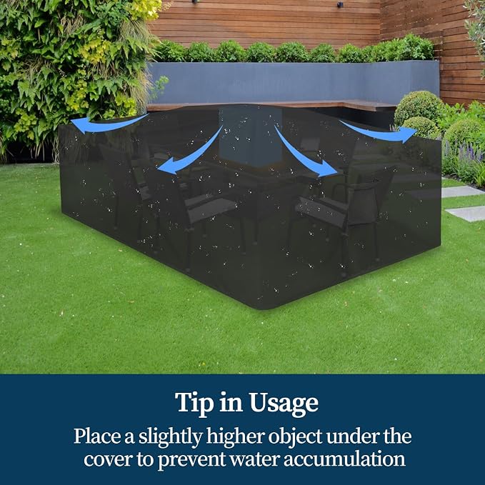 Easy-Going Square Patio Furniture Cover Waterproof Outdoor Dining Table and - Image 7