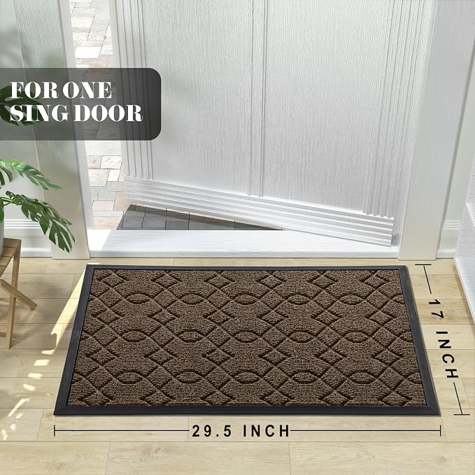 Yimobra Outdoor Mats for Front Door 29.5x17, All-Season Waterproof Doormat - Image 2