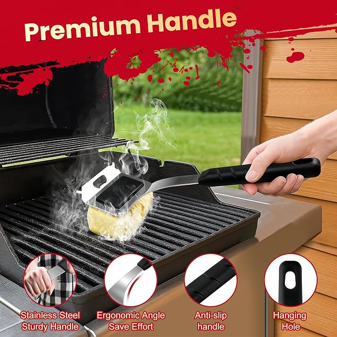 Grill Brush Bristle Free + 5 Replaceable Pads, Grill Cleaner Brush - Image 4