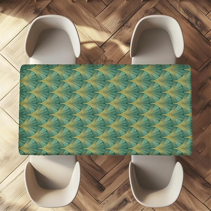 Rectangle Table Cloth Cover Waterproof Elastic Fitted Polyester Fitted - Image 5