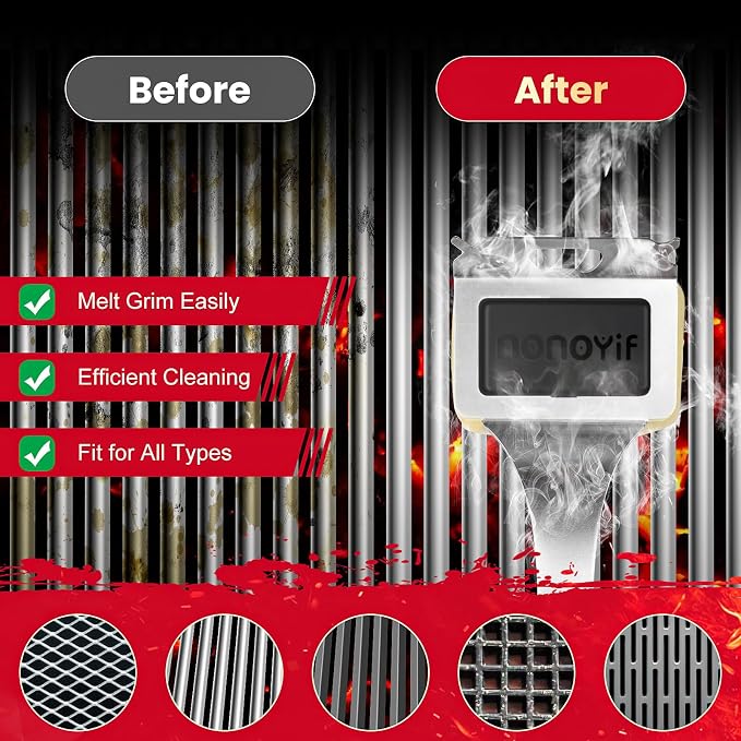 Grill Brush Bristle Free + 5 Replaceable Pads, Grill Cleaner Brush - Image 6