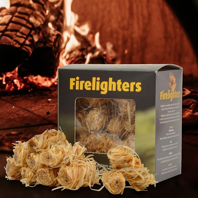 Stanbroil 32 pcs Fire Starters, Natural Charcoal Fire Starters Super Fast - Image 4