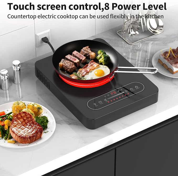 Single Burner Electric Cooktop, 110V 1800W Electric Stove Top - Image 9