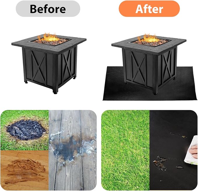 Large Under Grill Fire Pit Mats 42"x60" - Image 2