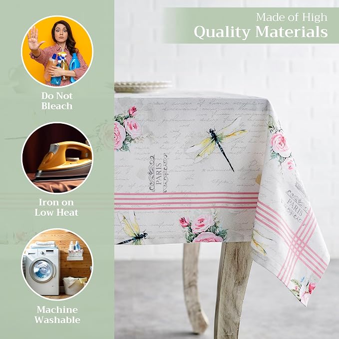 Maison d' Hermine Table Cloth Rectangle Table 100% Cotton 60 x 90 Inches - Image 3