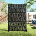 Casaphoria Metal Privacy Screen Outdoor, Triangular Black by Casaphoria