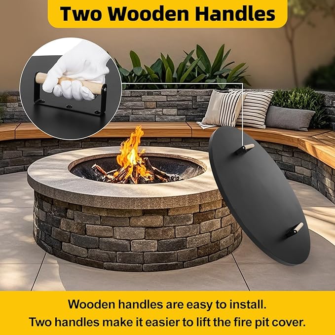 G GOOD GAIN Firepit Lid Round 38 Inch - Image 6