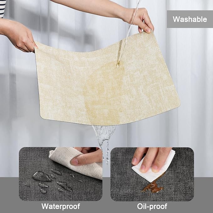 Myir JUN Dual Sided Placemats, Faux Leather Set of 4 - Image 4