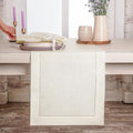 D'Moksha Homes Linen Ivory Table Runner 84 Inches Long by DMokshaHomes