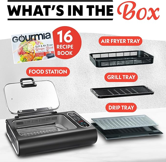 Gourmia Smokeless Indoor Grill & Air Fryer - Image 5