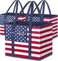 BALEINE 3Pk Reusable Grocery Bags, Foldable Shopping Bags by BALEINE