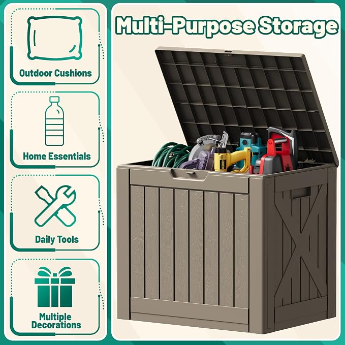 Devoko 40 Gallon Deck Box Outdoor Storage Box Waterproof - Image 4