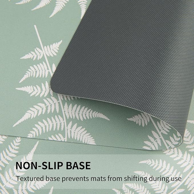 QIYI Placemats Set of 4, 12x18 Inch Faux Leather Place Mats - Image 4
