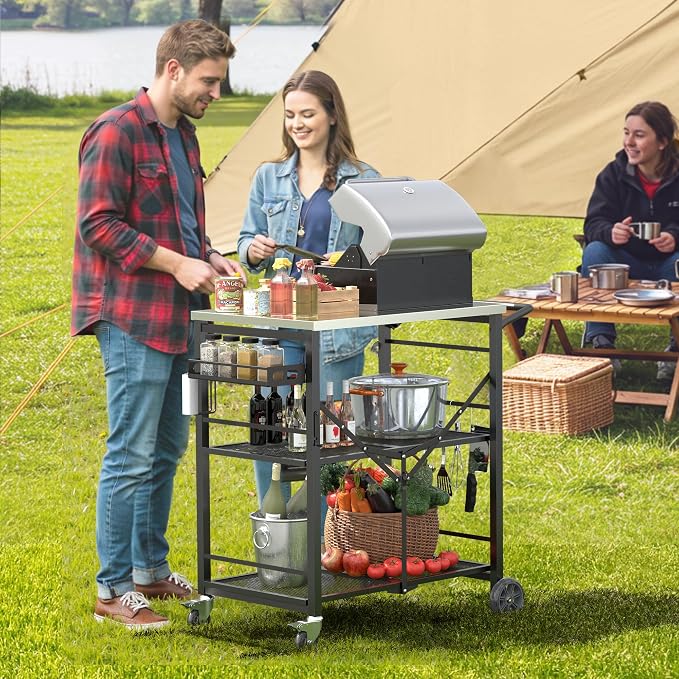 Ciokea Folding Outdoor Grill Cart - Image 6