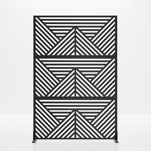 Casaphoria 72" H x 47" W Metal Outdoor Privacy Screen, Freestanding Decorative - Image 2