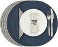 Myir JUN Round Placemats Dual Sided, Faux Leather Place Mats Set of 4 Indoor by MyirJUN