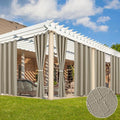 HolidayIdeas 6 Panels Linen Outdoor Curtains by HolidayIdeas