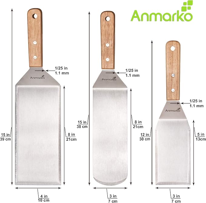Stainless Steel Metal Spatula Set - Image 3