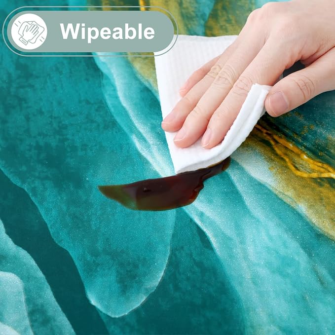misaya Round Waterproof Vinyl Table Cloth, Wipeable Tablecloth - Image 5