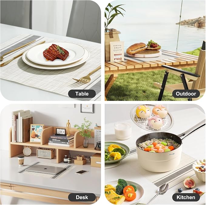 Placemats Set of 6，Non-Slip PVC Weave Table Mats Easy to Clean，Heat Resistant - Image 7