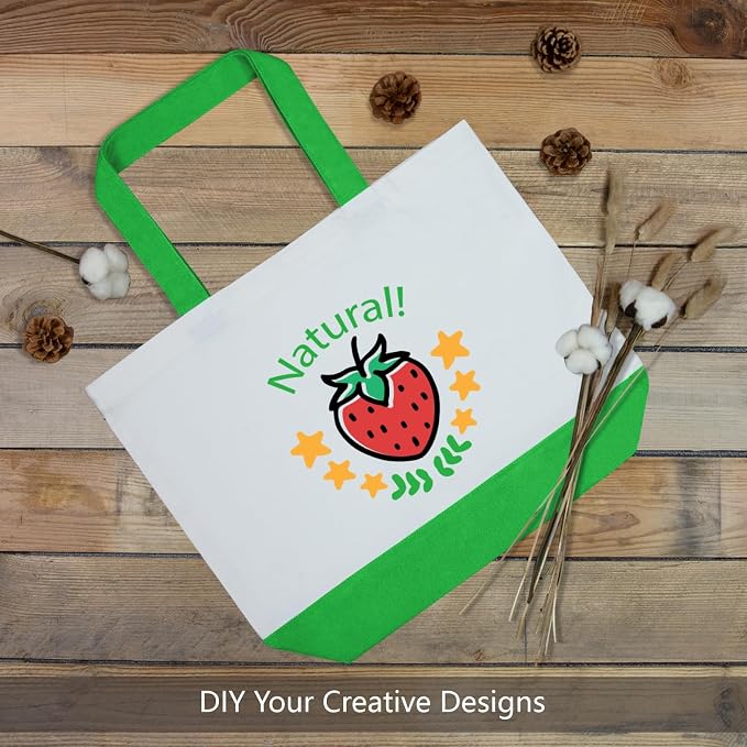TOPDesign 1-Pack Super Strong Large 12oz Cotton Canvas Tote Bag, Reusable - Image 4