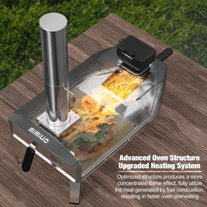 Mimiuo Outdoor Pizza Oven 12" Pellet Pizza Oven - Image 2