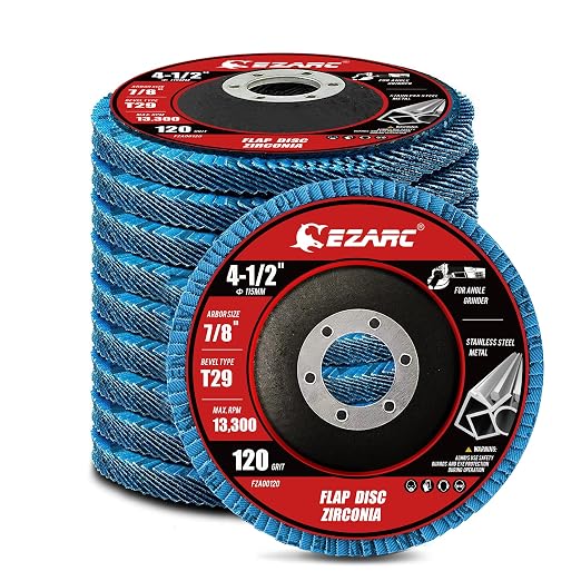 EZARC Flap Disc 4 1/2 Inch for Anger Grinder, Type 29 Abrasive Grinding Wheel by EZARCTools
