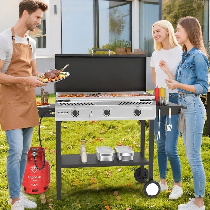 ROVSUN 2-in-1 Propane Stove & 33'' Griddle Combo - Image 7