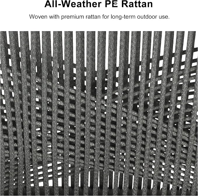 PURPLE LEAF 7 Pieces Outdoor Dining Set All-Weather PE Rattan Outdoor Patio - Image 8