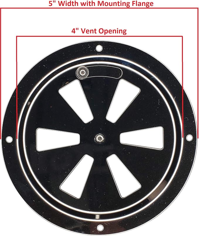 4" BBQ Smoker Air Vent - Image 2