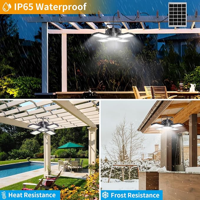 Aqonsie Solar Shed Light Outdoor Indoor, 176LED Solar Powered Motion Sensor - Image 7