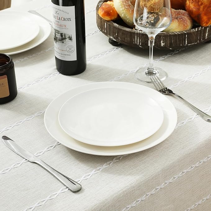 Chassic 60 x 104 inches Farmhouse Style Linen tablecloths, Wrinkle Resistant - Image 5