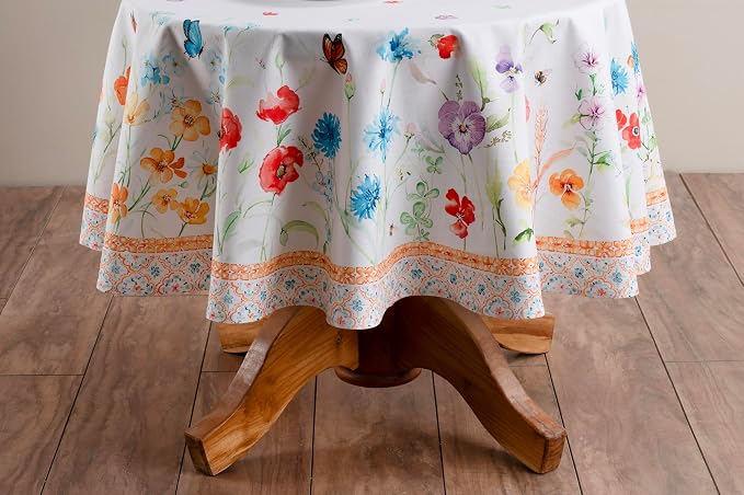 Maison d' Hermine Table Cloth Round Table 100% Cotton 63 Inches Tablecloth - Image 8