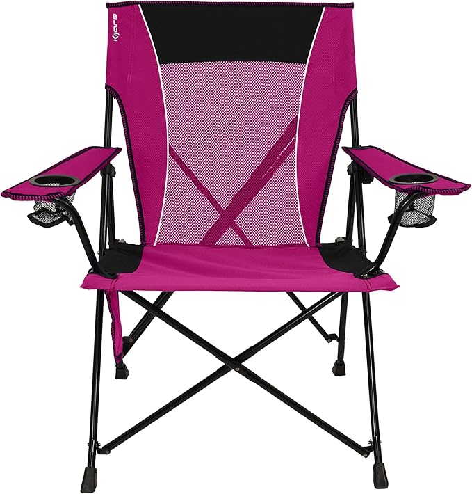 Folding Camping Chair with Dual Lock, Hanami Pink Polyester