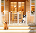4NM Metal No Drilling Expandable Dog Gate, Extra Wide 96", Extra Tall 32" Free by 4NM