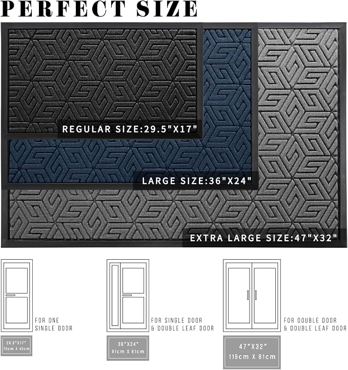Yimobra Doormat Outdoor Entrance 29.5x17, All-Weather Waterproof Outdoor Mats - Image 5