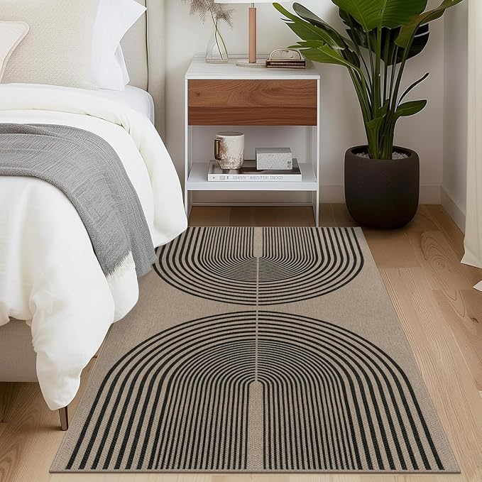 Easy Jute Rainbow Area Rug, 3x5 Indoor Outdoor Entryway Rug Washable Non-Slip - Image 5