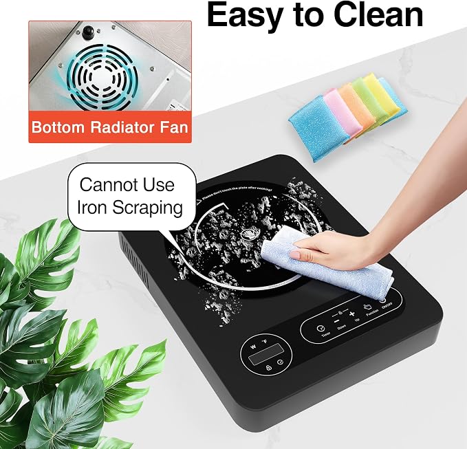 Single Burner Electric Cooktop 1800W - 110V Electric Stove Top Burner Portable - Image 8
