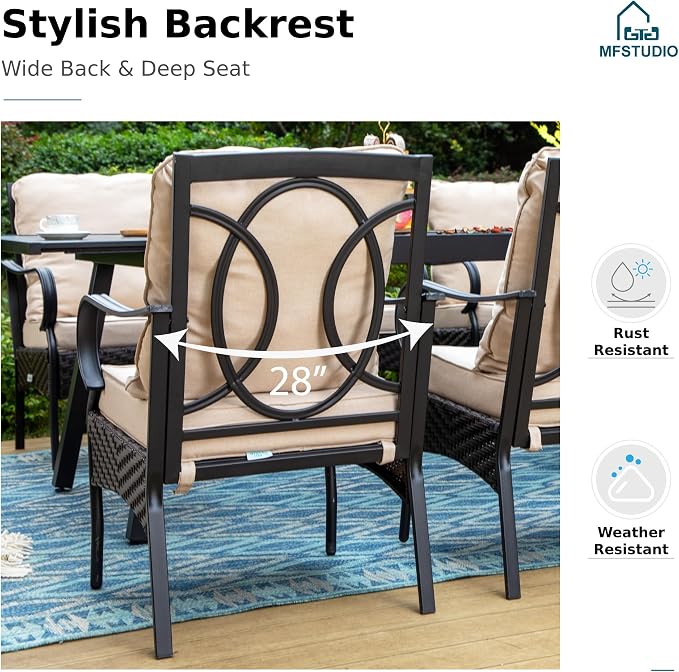 MFSTUDIO 5 Pieces Patio Dining Sets - Image 2