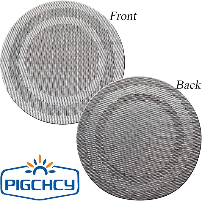 PIGCHCY Round Placemat Set of 6 Heat Resistant Vinyl Washable Kitchen 15 inch - Image 3