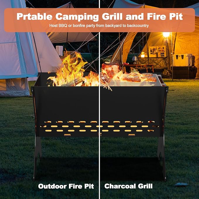 Camping Campfire Grill, Backpacking BBQ Grill - Image 4