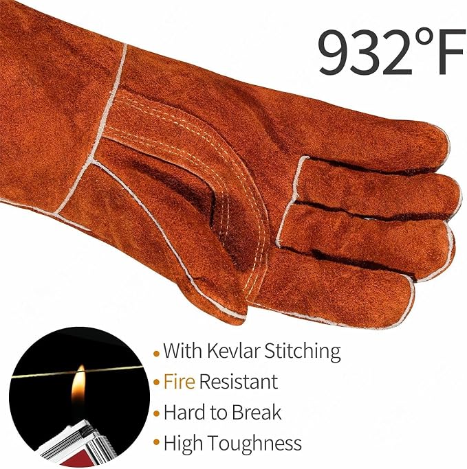 Leather Welding Gloves - Image 2