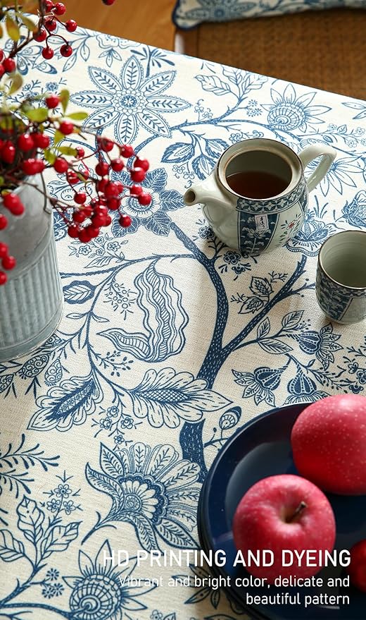 ISAENNE Designer French Linen Small Square Tablecloth, Durable Home Decor - Image 5