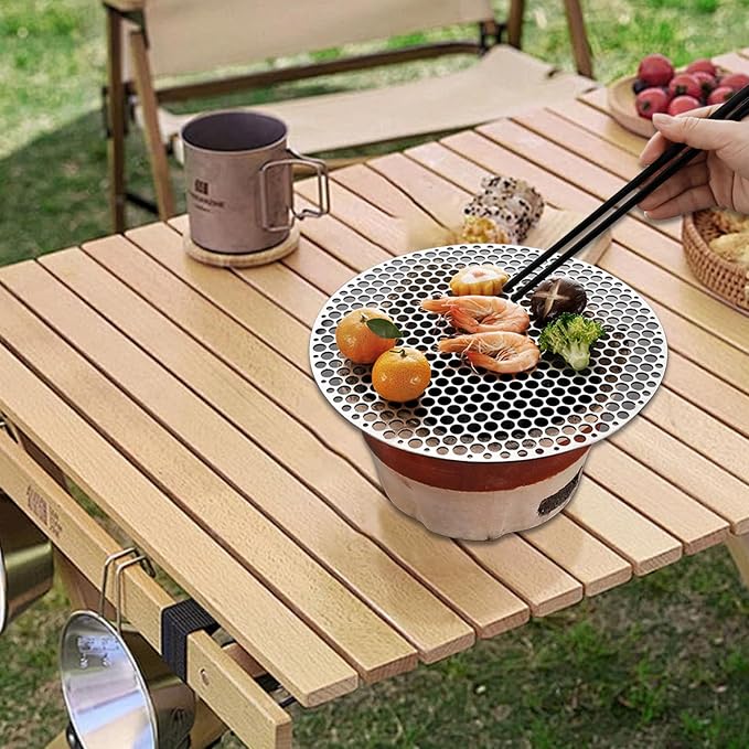 Round Grill Grate, 9.5 Inch Stainless Steel Grill Grate, Heat-Resistant Heavy - Image 5