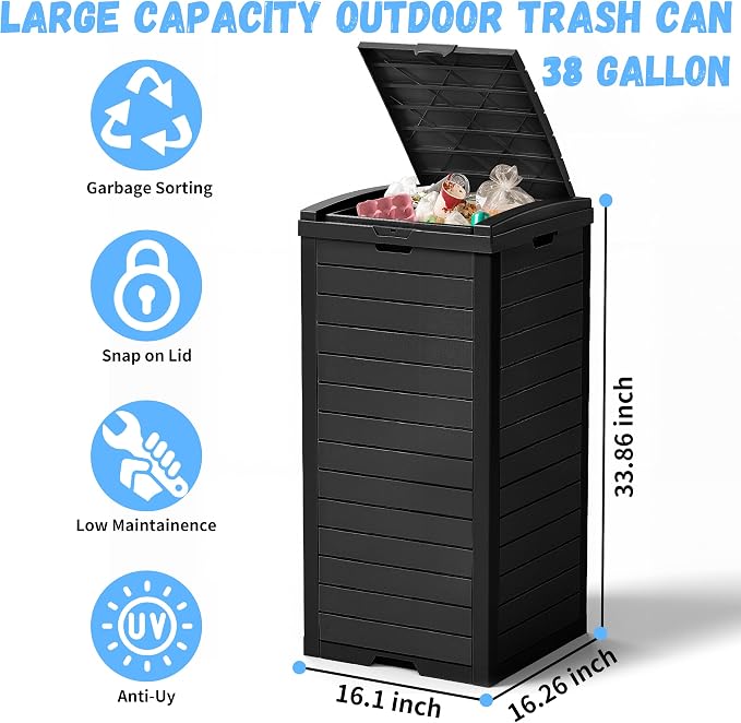38 Gallon Outdoor Trash Can - Image 2